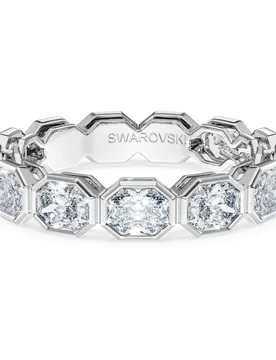 Anello a fascia Octagon, Diamanti creati in laboratorio 2,6 ct tw, Forma Octagon, Oro bianco 18 K 53 - Swarovski - FashionsVida