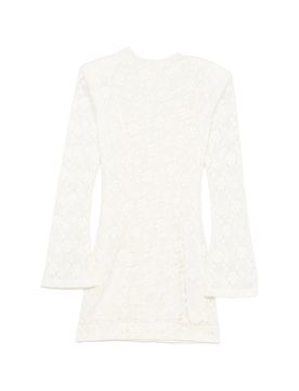 Women's Long Sleeve Mini Dress with Back Zip Closure