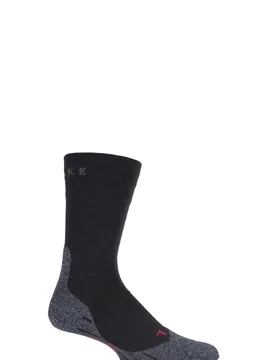 Pair Black TK2 Sensitive Trekking Medium Cushioned Socks Men's 8-9 Mens - - Black - Size: 8-9 Mens - Falke - FashionsVida