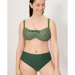 Bikinis completos reductor con braga alta hojas en copa d