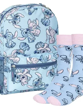 Ensemble De Conception De Sac à Dos Et De Chaussettes Pour Les Loisirs Stitch Blue / Pink One Size unisex