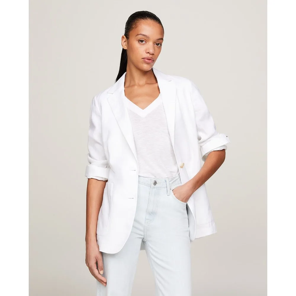 Blazer de mujer regular de lino - Tommy Hilfiger - FashionsVida