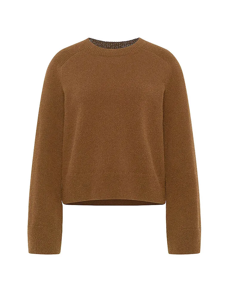 Jersey corte cropped camel 38 - LANIUS - FashionsVida