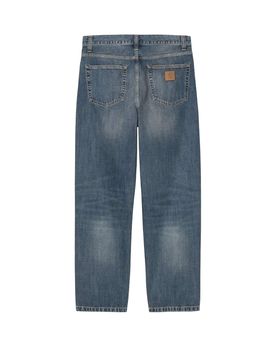 Aaron denim Pant jeans gamba dritta da uomo - Blue dark used washed