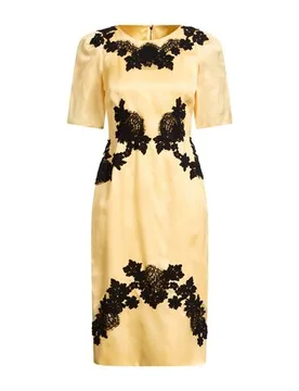 DOLCE&GABBANA Midi-Kleid Damen Gelb 32,34 Damen - Dolce & Gabbana - FashionsVida