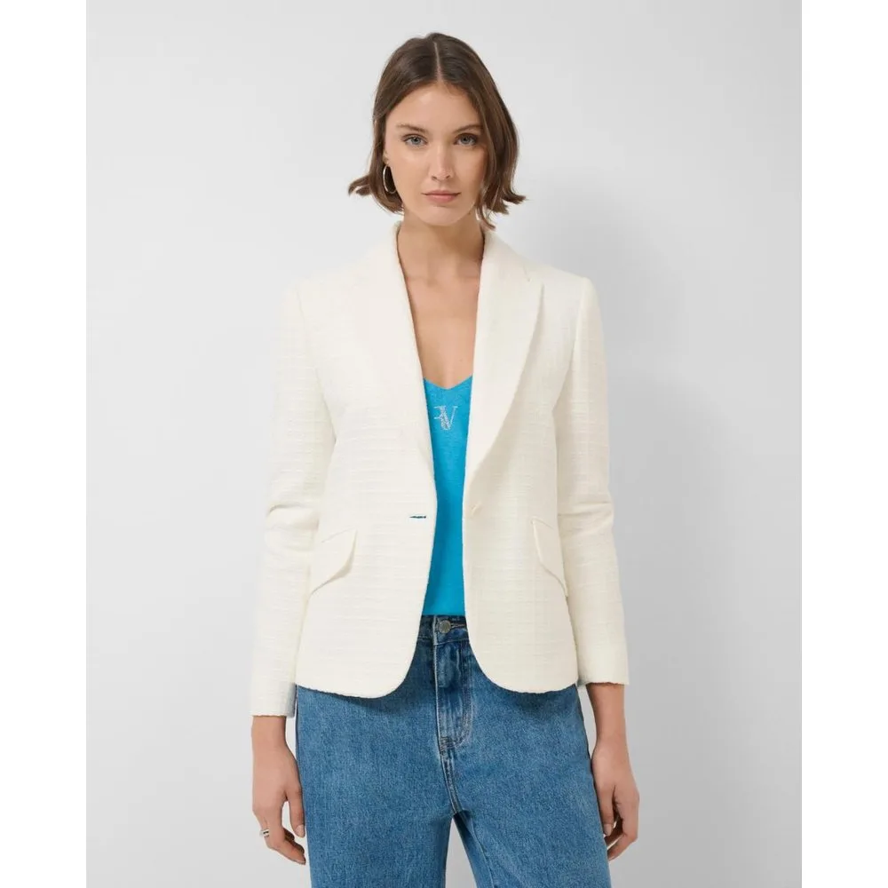 Chaqueta de mujer corta de trama con brillo - Roberto Verino - FashionsVida
