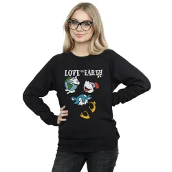 Mickey Mouse Love The Earth Sweatshirt - Black - Size: 2XL