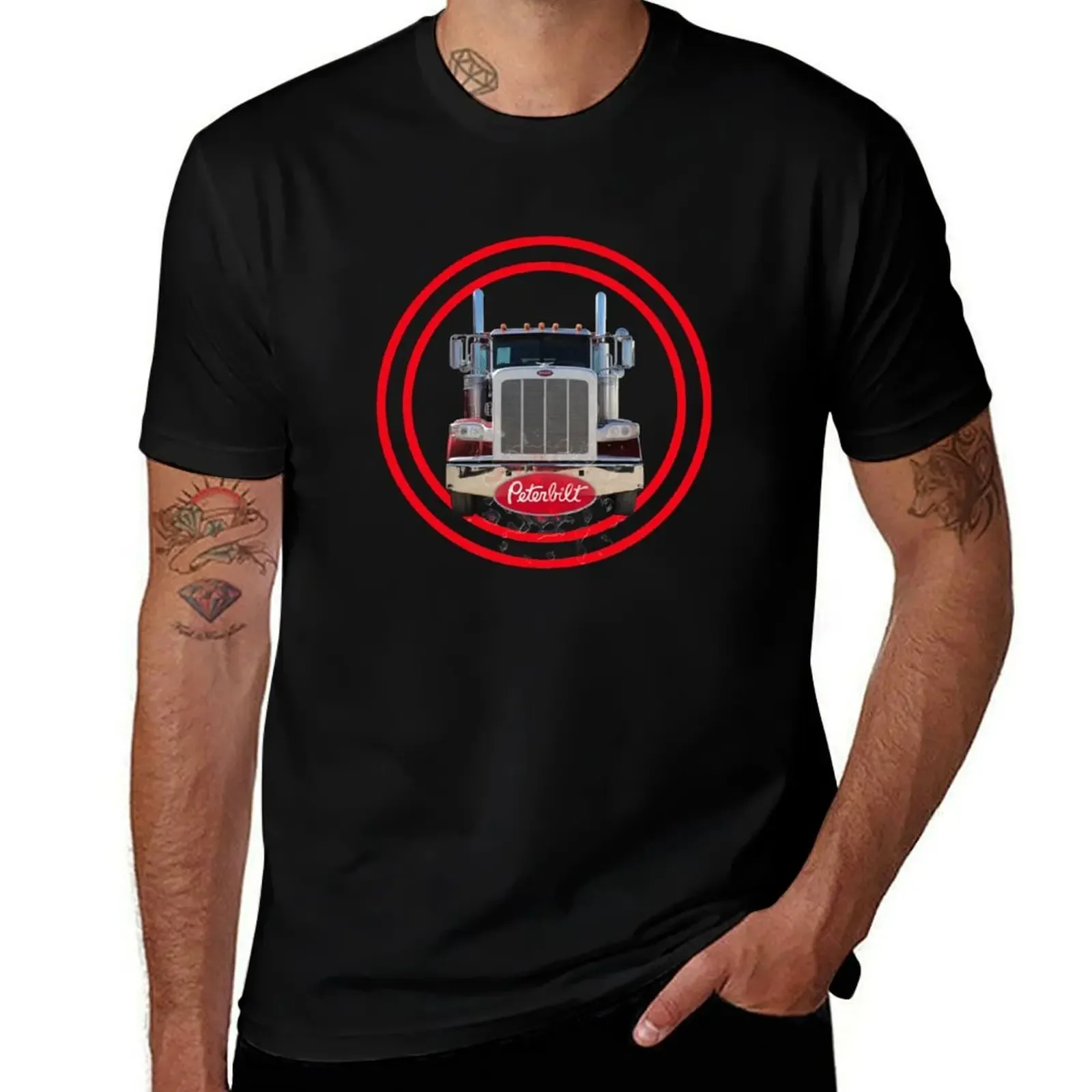 Truck Logo peterbilt T-Shirt Worker Basic Short Sleeve Tee - Aliexpress - FashionsVida