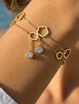 Vnox Minimalist Stainless Steel Hollow Oval Zircon Bracelets for Women Trendy Gold Plated Shiny Stone Charms Bracelet Jewelry - Aliexpress - FashionsVida