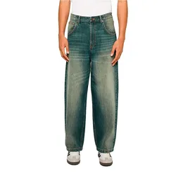 Jeans Tb8055 Baggy Fit Mid Blue Dirty Washed 34