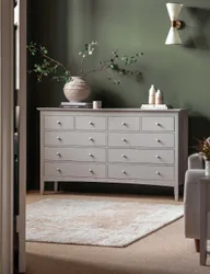 Hastings Grey 10 Drawer Chest Grey