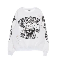 Felpa Leggera Girocollo Uomo Choose Your Mask Sweatshirt White