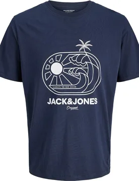 Jack & Jones - Camiseta de hombre manga corta con print frontal - jack & jones - FashionsVida
