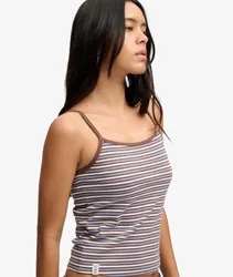 Superdry Damen Athletic Essentials Cami Schmale Passform Brown - Größe: 38