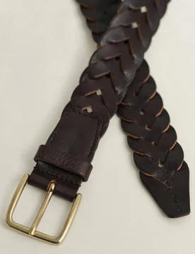 Cinturón de hombre en cuero trenzado - Gant - FashionsVida