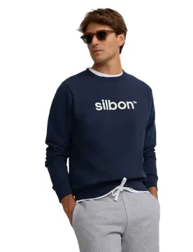 Silbon Felpa Flock Navy Blue XL - Silbon - FashionsVida