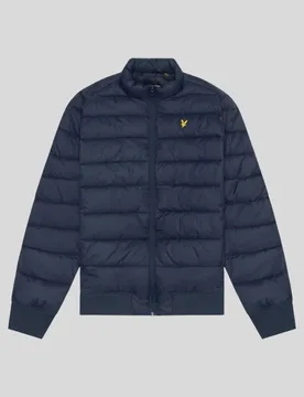 Men's Funnel Neck Puffer Jacket in Dark Navy - Lyle & Scott - FashionsVida