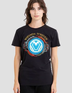 Black Panther: Wakanda Forever Ironheart Reactor T-Shirt, Black - Black - Size: M - Marvel - FashionsVida