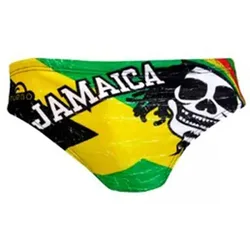 Jamaica Skull Vintage 2013 Waterpolo Swimming Brief Multicolor L Men