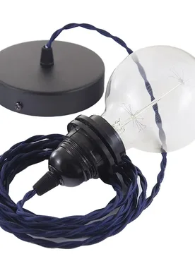 Cables Lampe Suspendue Pendel Pour Abat-jour Tm20 50 Cm Dark Blue / Black One Size - Creative - FashionsVida
