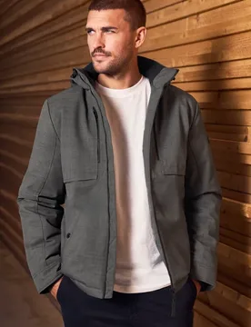 Street One Jacke mit abnehmbarer Kapuze male Braun - Street One MEN - FashionsVida