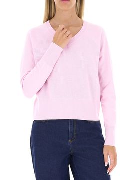 Maglia scollo a V ROSA BABY XS
