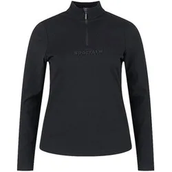 Damen Unterzieh Zipshirt aus dünner Fleece-Qualität schwarz 38 W