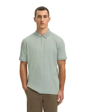 Polo à Manches Courtes Fave Structure Polo Aqua Gray 2XL