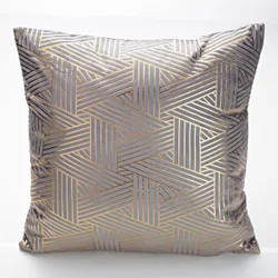 Kissenhülle gold-gestreift 45x45 cm