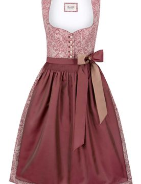 Dirndl Leonie (bordeaux, Gr. 46) von Heimatgwand für Damen, 100% Baumwolle