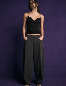 Elegante Barrel-Hose Violett 26 - Stradivarius - FashionsVida