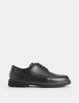 Kids' Leather Lace Schoolwear Shoes (2 Large - 12 Large) Black male - Start-Rite - FashionsVida