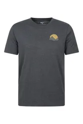 Crest Mountain Mens T-Shirt - Grey - Grey - Size: XL