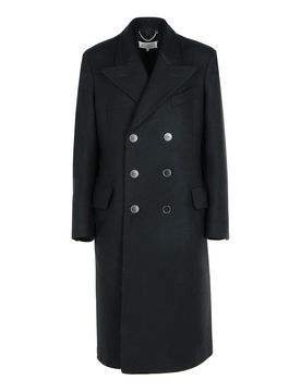 Cappotto di lana vergine nera