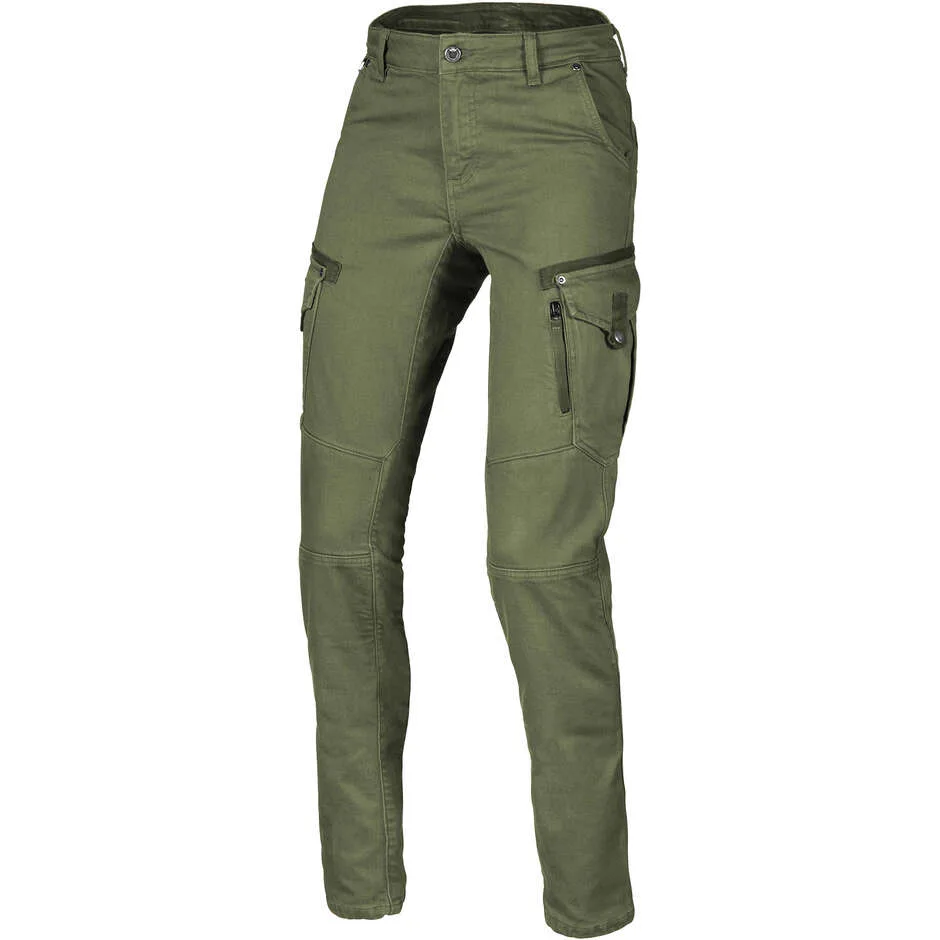 Jeans Moto Donna Takar Verde - Standard taglia 32 - Macna - FashionsVida