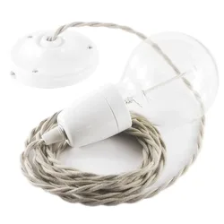 Cables Suspension Luminaire Tc43 Diy 2 M Taupe / White One Size