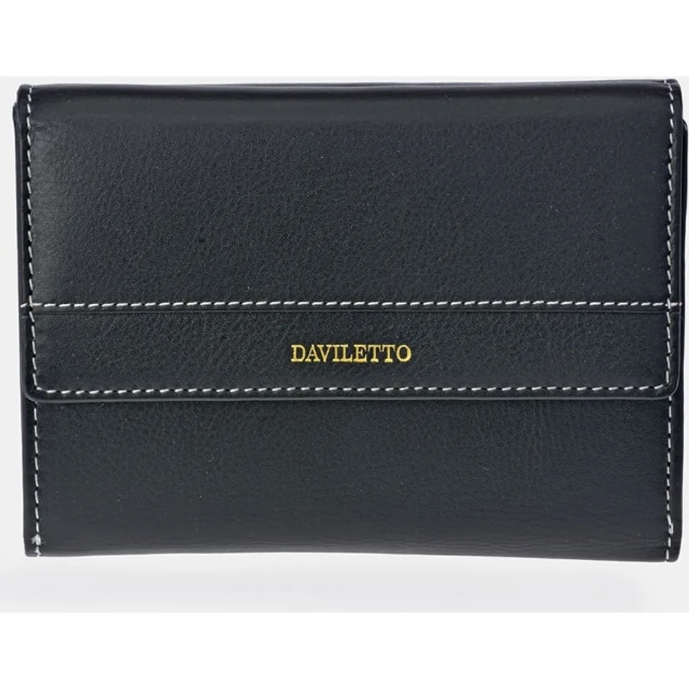 Monedero billetero de piel con solapa - Daviletto - FashionsVida