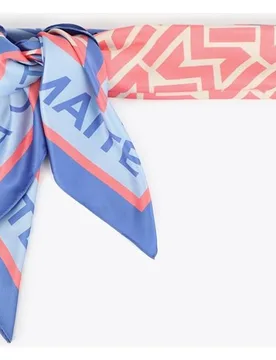 Pañuelo en tejido satinado con diseño monograma - Lola Casademunt - FashionsVida