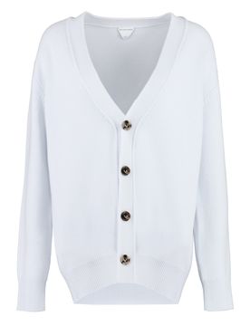 Cashmere Cardigan with Contrasting Elbow Patches
