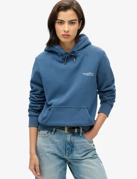 Superdry Women's Essential Logo Kapuzenpullover Dunkelblau - Größe: 42 - 79.99 - FashionsVida