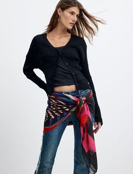 Foulard imprimé Lacroix, Polyester, U