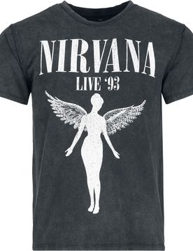 T-Shirt - In Utero '93 - S bis XXL - für Männer - Größe S - schwarz - Lizenziertes Merchandise! - Männer - male