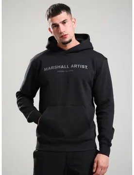 Mens Black Stampa Logo Hoodie - Male - Black - XX-Large - Marshall artist - FashionsVida
