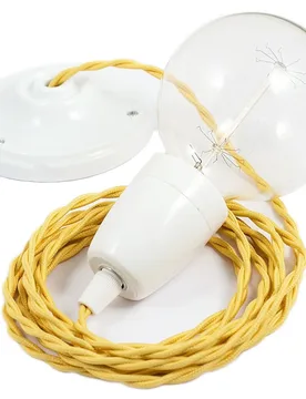 Cables Suspension Luminaire Tm10 1 M Yellow / White One Size - Creative - FashionsVida