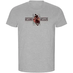 Maglietta A Maniche Corte Get A Life Eco Heather Grey