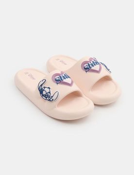 Ciabatte con applicazioni 3D Stitch - beige
