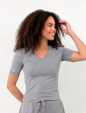 T-shirt à manches courtes Gris chiné gris chiné S