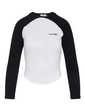 T-shirt del cerchio contrasto LS