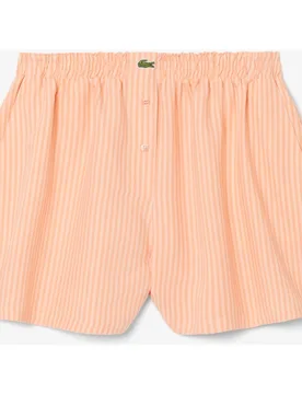 Pantalón de mujer corto oversized de mezcla de lino en - Lacoste - FashionsVida