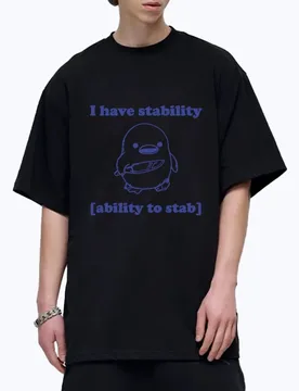 Summer I Have Stability Ability To Stab T Shirt Funny Graphic 100% Cotton Men Women short sleeve t-shirts Unisex Casual Top - Aliexpress - FashionsVida